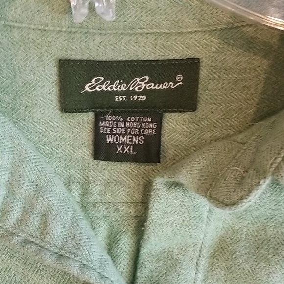 EDDIE BAUER 100% Brushed Cotton Flannel Type Shirt - Picture 2 of 12